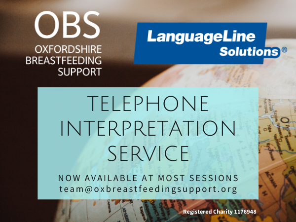 Image: Globe with OBS logo Text:Telephone interpretation service now available at most sessions